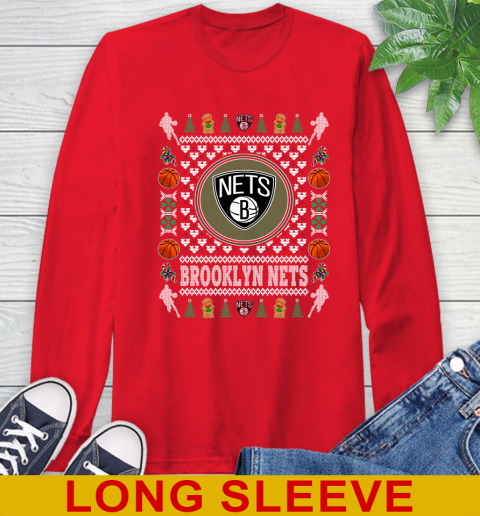 Brooklyn Nets Merry Christmas NBA Basketball Loyal Fan Long Sleeve T-Shirt 12