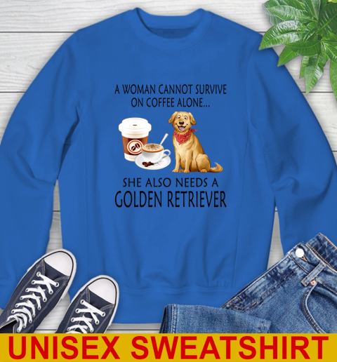 Women cannot survive on coffee alone she also need a GOLDEN tshirt 32