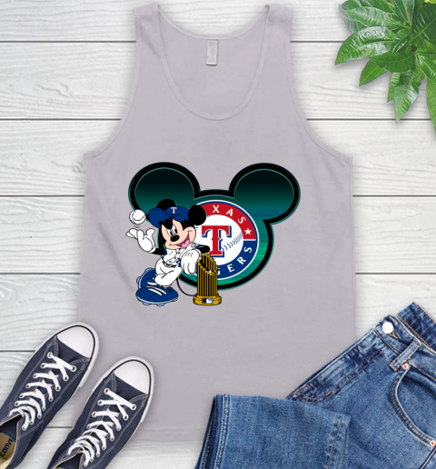 MLB Texas Rangers The Commissioner's Trophy Mickey Mouse Disney Tank Top 4