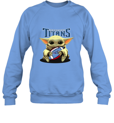 Baby Yoda Loves The Tennessee Titans arpt baby yoda loves the tennessee titans sweatshirt 35 front carolina blue