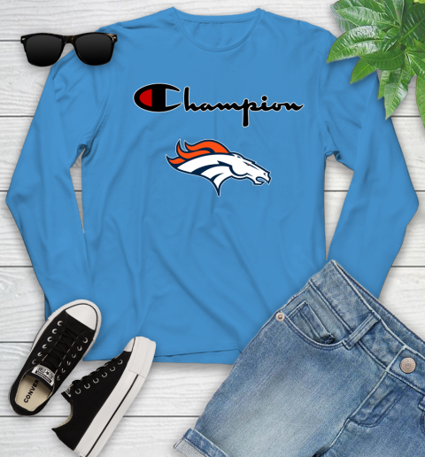 NFL Football Denver Broncos Champion Shirt Youth Long Sleeve 5