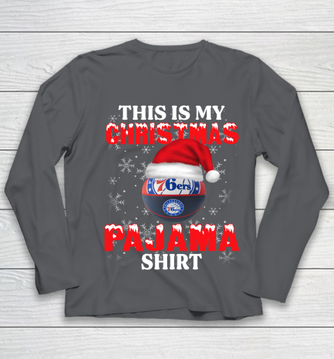 Philadelphia 76ers This Is My Christmas Pajama Shirt NBA Youth Long Sleeve 6