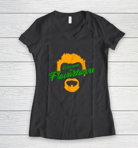 Guy Fieri Flavortown Shirt Welcome to Flavortown Women's V-Neck T-Shirt 6