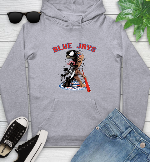 MLB Toronto Blue Jays Baseball Venom Groot Guardians Of The Galaxy Youth Hoodie 6