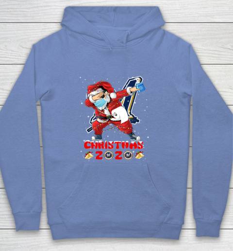 Milwaukee Brewers Funny Santa Claus Dabbing Christmas 2020 MLB Youth Hoodie 8