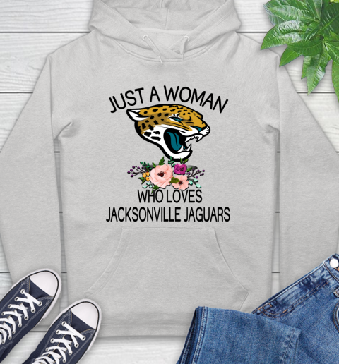 NFL Just A Woman Who Loves Jacksonville Jaguars Football Sports Hoodie