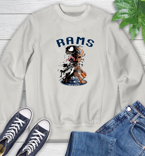 NFL Los Angeles Rams Football Venom Groot Guardians Of The Galaxy Sweatshirt 12