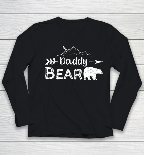 Mens Daddy Bear Shirt Matching Family Mama Papa Bear Camping Youth Long Sleeve