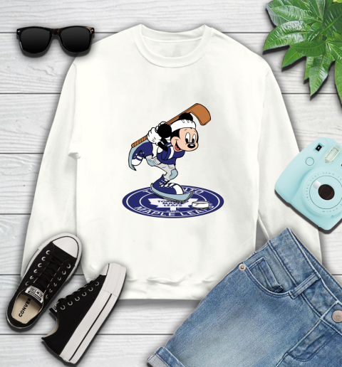 NHL Hockey Toronto Maple Leafs Cheerful Mickey Disney Shirt Sweatshirt 2