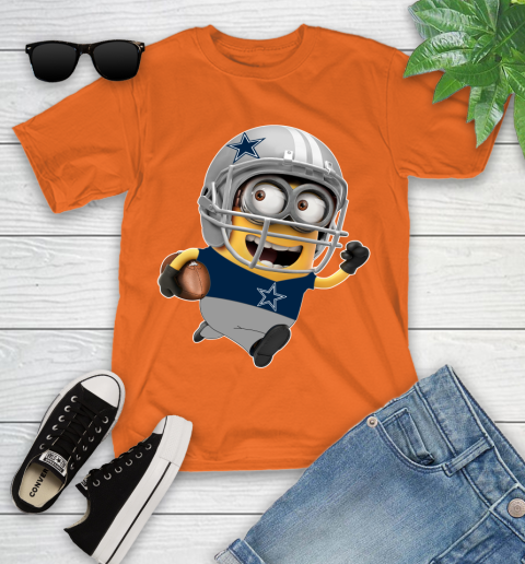 NFL Dallas Cowboys Minions Disney Football Sports Youth T-Shirt 7