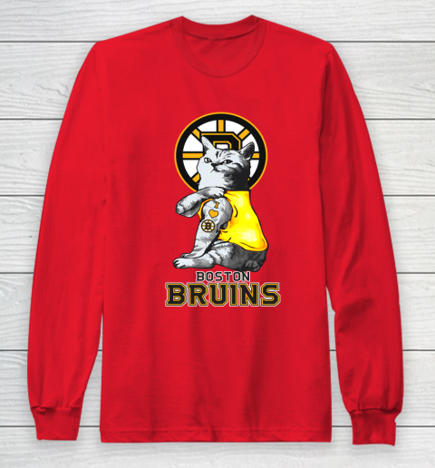 NHL My Cat Loves Boston Bruins Hockey Long Sleeve T-Shirt 7