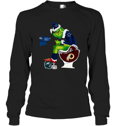 Santa Grinch Dallas Cowboys Toilet Shirt Long Sleeve