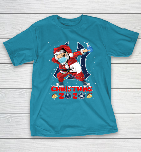 New York Yankees Funny Santa Claus Dabbing Christmas 2020 MLB T-Shirt 7