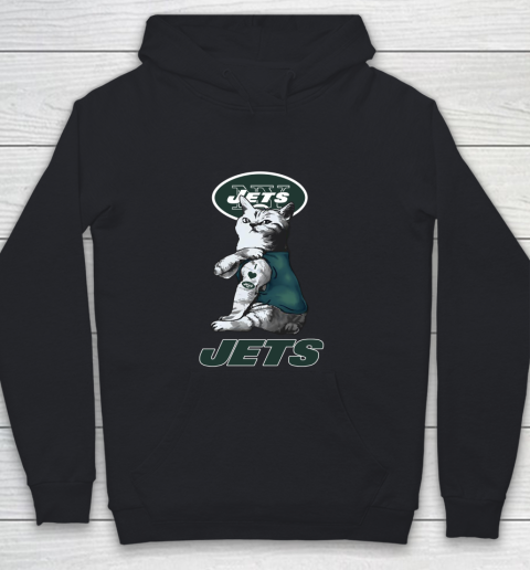 NFL Football My Cat Loves New York Jets Youth Hoodie