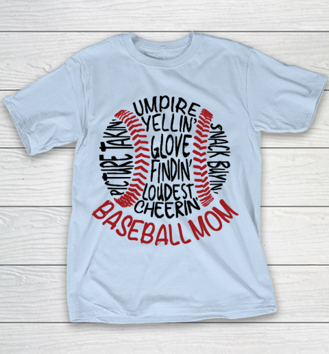 Mother's Day Funny Gift Ideas Apparel  Baseball Mom 2 T Shirt Youth T-Shirt 4