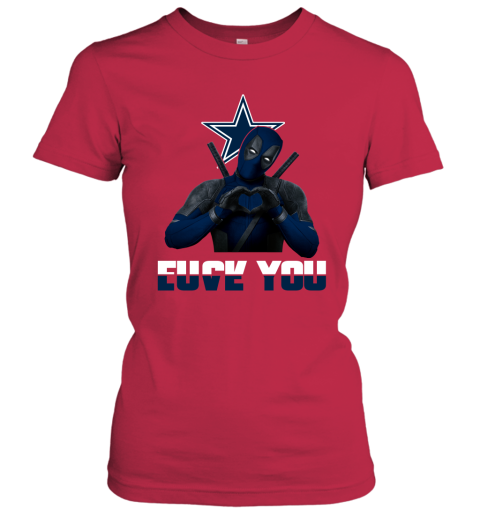 NFL Deadpool Marvel Comics Sports Football Dallas Cowboys V-Neck T-Shirt