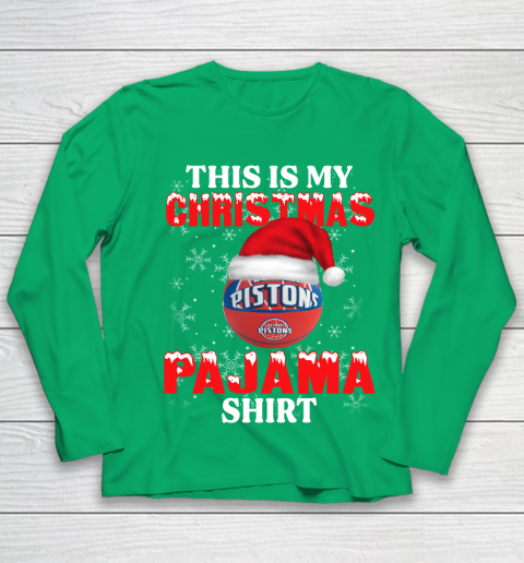 Detroit Pistons This Is My Christmas Pajama Shirt NBA Youth Long Sleeve 4