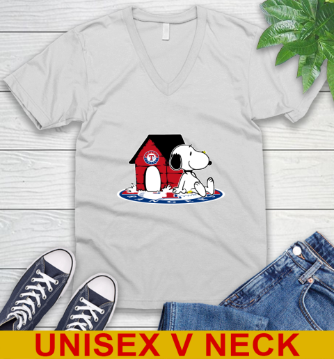 MLB Baseball Texas Rangers Snoopy The Peanuts Movie Shirt V-Neck T-Shirt
