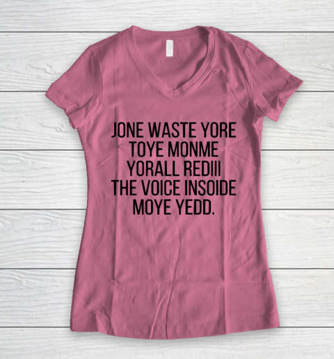 Blink 182 I Miss You Funny Jone Waste Yore Women's V-Neck T-Shirt 7