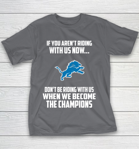 NFL Detroit Lions Football We Become The Champions Youth T-Shirt 5