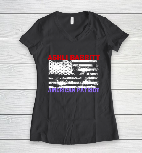 Sears Ashli Babbitt Shirt American Patriot Women's V-Neck T-Shirt 6