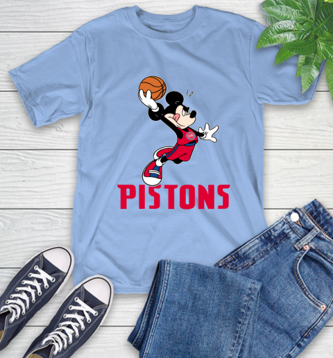 NBA Basketball Detroit Pistons Cheerful Mickey Mouse Shirt T-Shirt 12