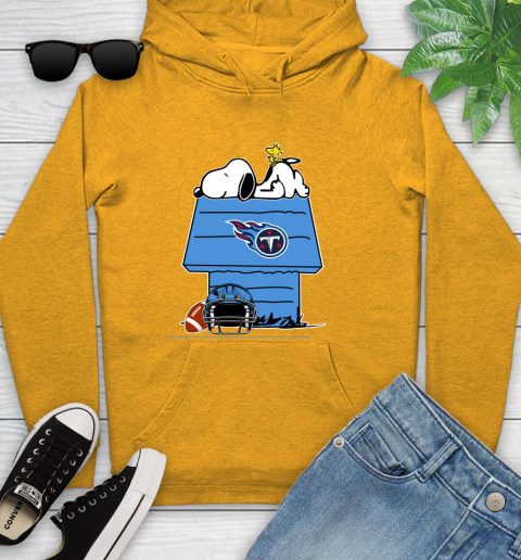 Tennessee Titans NFL Football Snoopy Woodstock The Peanuts Movie Youth Hoodie 3
