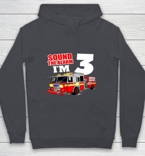 Kids Fire Truck 3rd Birthday T Shirt Boy Firefighter 3 Years Old Youth Hoodie 5