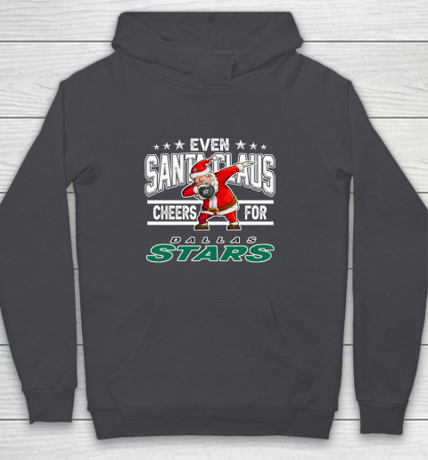 Dallas Stars Even Santa Claus Cheers For Christmas NHL Youth Hoodie 5