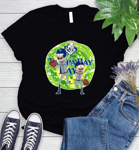 MLB Tampa Bay Rays Rick And Morty Baseball Sports Women's T-Shirt 2