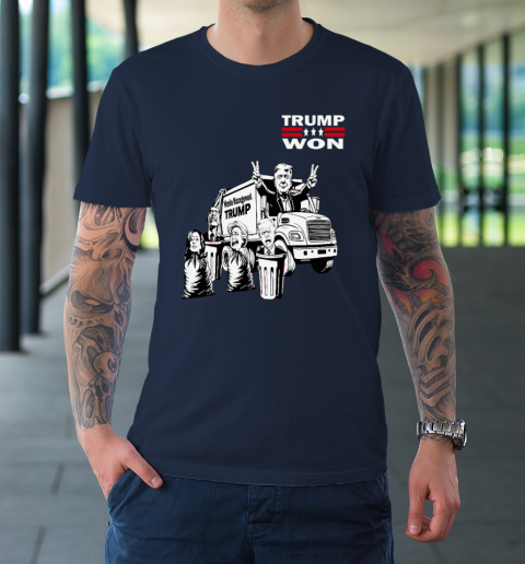 Trump Won Trump Waste Management Funny Trump Garbage Truck T-Shirt 2