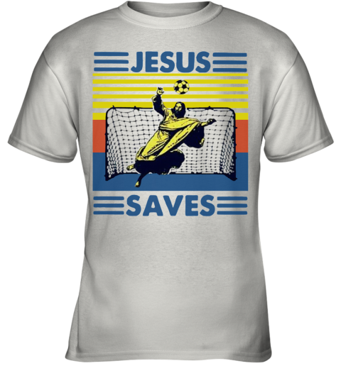 Jesus Saves Soccer Vintage Youth T-Shirt