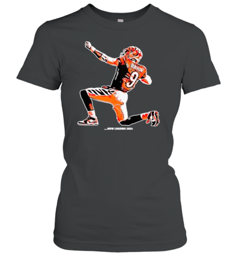 Joe Burrow 9 Cincinnati Bengals Now Loading 2024 Women's T-Shirt