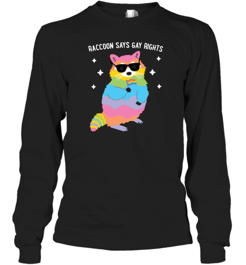 Juicybodygoddess Raccoon Says Gay Rights Long Sleeve T