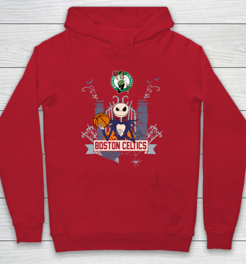 NBA Boston Celtics Basketball Jack Skellington Halloween Hoodie 7
