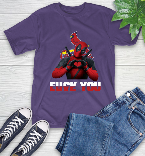 MLB St.Louis Cardinals Deadpool Love You Fuck You Baseball Sports T-Shirt 5
