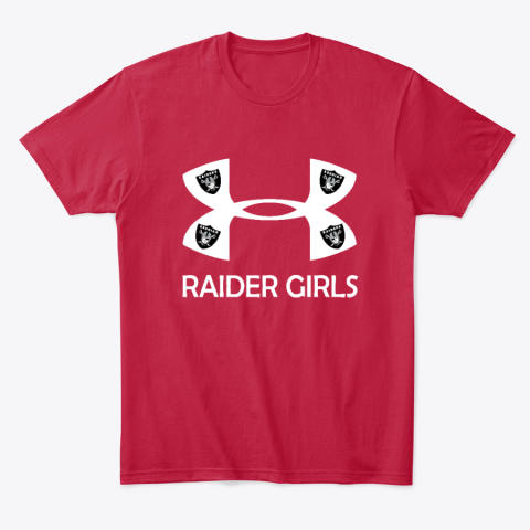 9otb raider girl under armour classic t shirt 2 front red