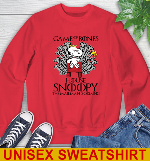 Game of bones house snoopy the mailman is coming tshirt 34