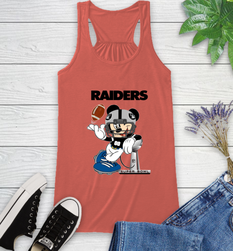 NFL Oakland Raiders Mickey Mouse Disney Super Bowl Football T Shirt Racerback Tank 4