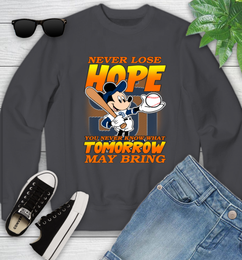 San Diego Padres MLB Baseball Mickey Disney Never Lose Hope Youth Sweatshirt 5