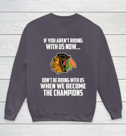 NHL Chicago Blackhawks Hockey We Become The Champions Youth Sweatshirt 5