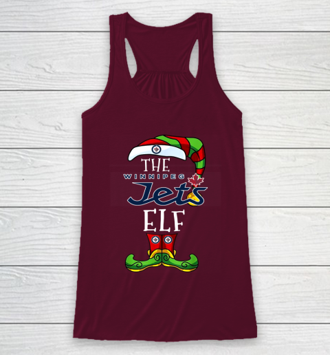 Winnipeg Jets Christmas ELF Funny NHL Racerback Tank 2