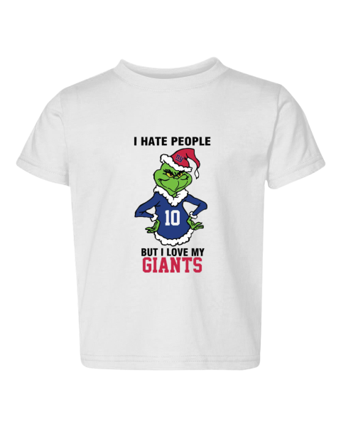 I Hate People But I Love My Giants New York Giants NFL Teams Toddler Tee
