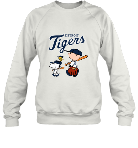 Detroit Tigers Let's Play Baseball Together Snoopy MLB Sweatshirt