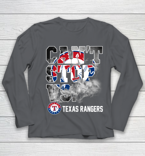 MLB Texas Rangers Baseball Can't Stop Vs Rangers Youth Long Sleeve 6