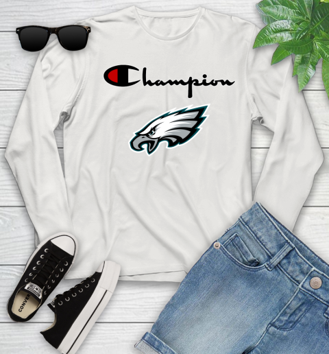 NFL Football Philadelphia Eagles Champion Shirt Youth Long Sleeve 10