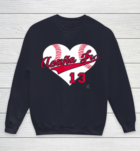 Ronald Acuna Jr Baseball Heart Gameday Youth Sweatshirt 2