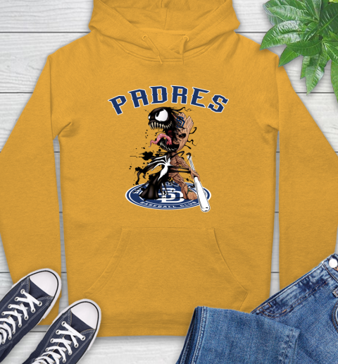 MLB San Diego Padres Baseball Venom Groot Guardians Of The Galaxy Hoodie 3