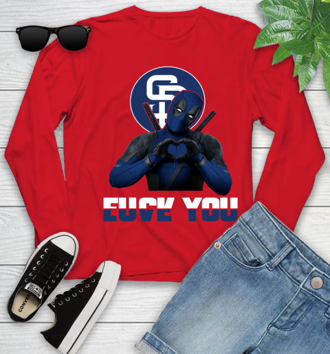 MLB San Diego Padres Deadpool Love You Fuck You Baseball Sports Youth Long Sleeve 11