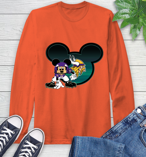 NFL Minnesota Vikings Mickey Mouse Disney Football T Shirt Long Sleeve T-Shirt 5